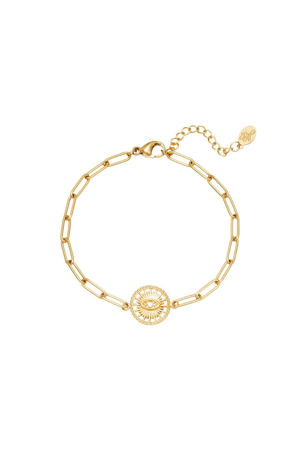 Bracelet Sundial Silver Color Stainless Steel 