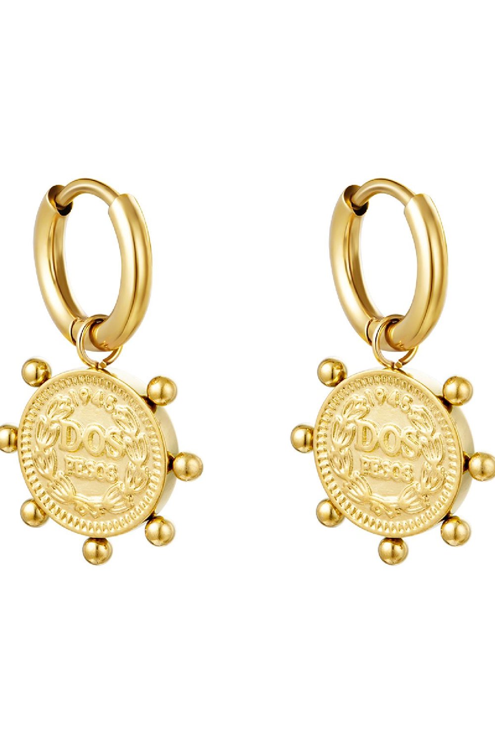 Ohrringe The Queen Goldfarbe Edelstahl Bild4