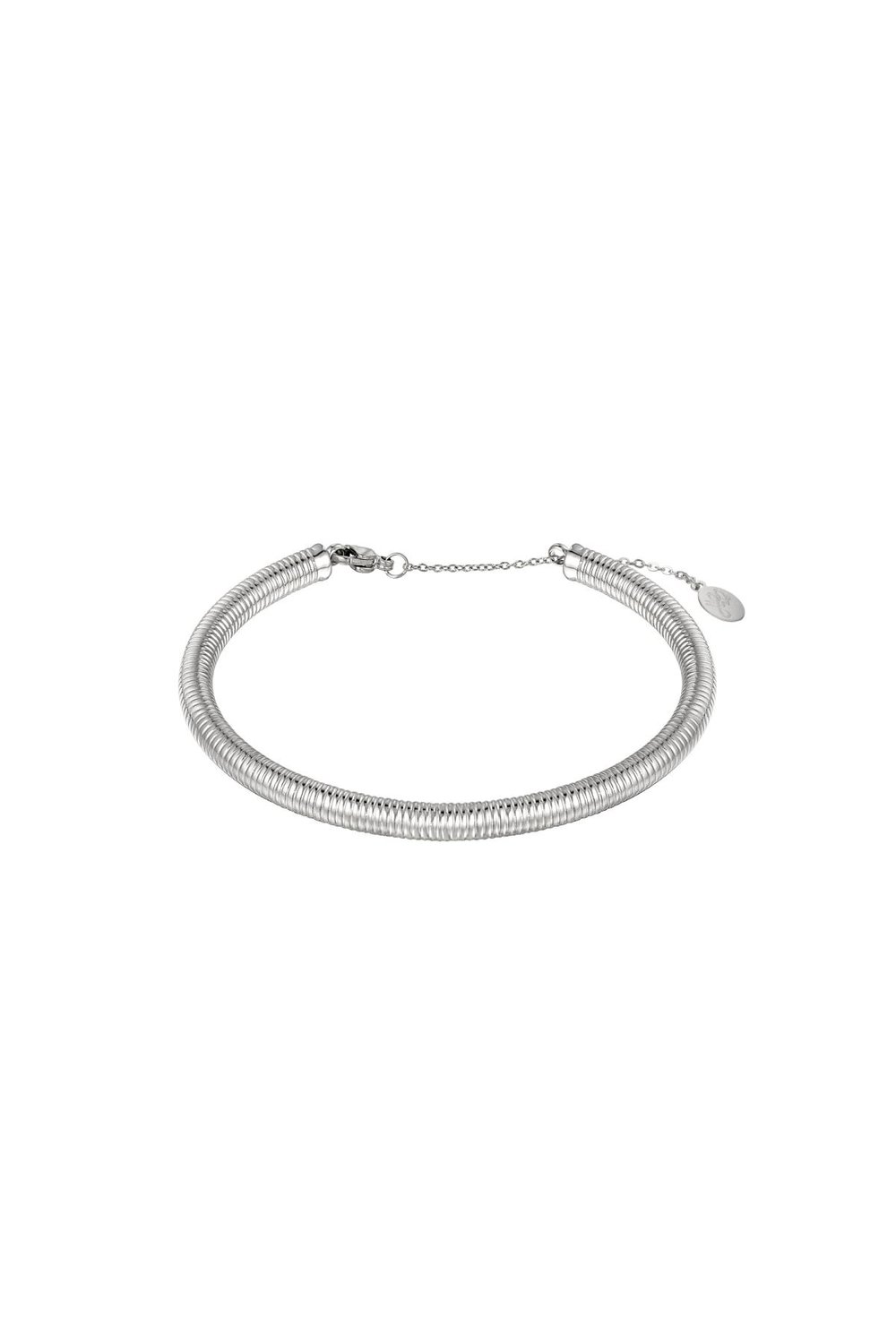 Bracelet Bangle Coil Silver Color Stainless Steel One size