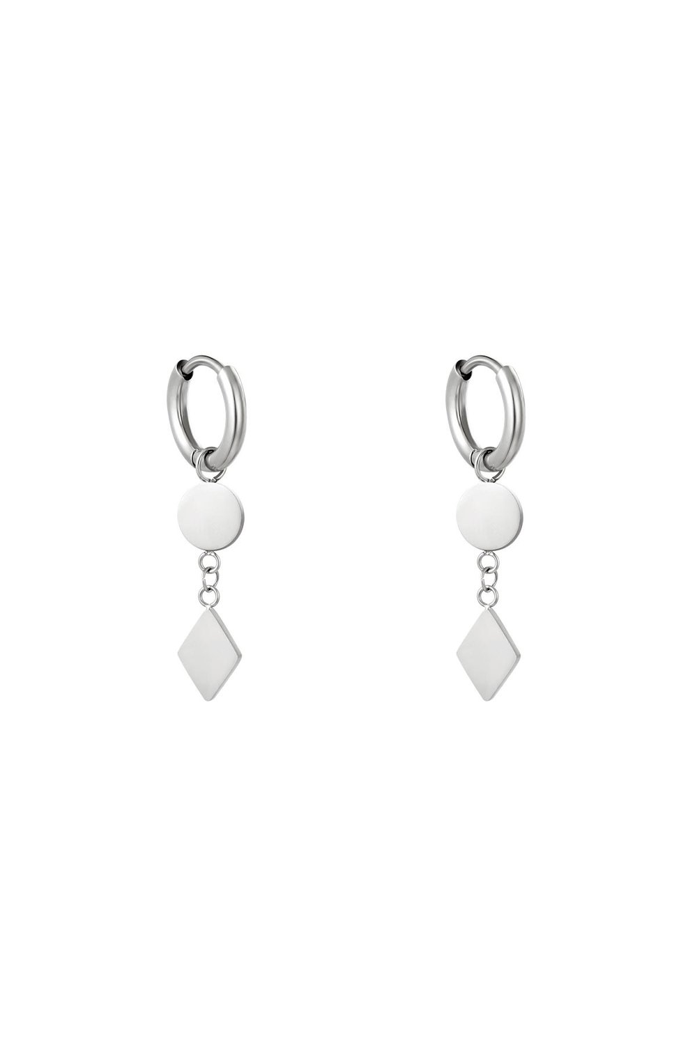 Earrings Geometry Gold Color Stainless Steel 