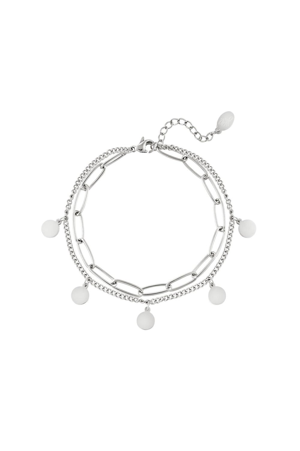 Bracelet Chain Circle Gold Color Stainless Steel