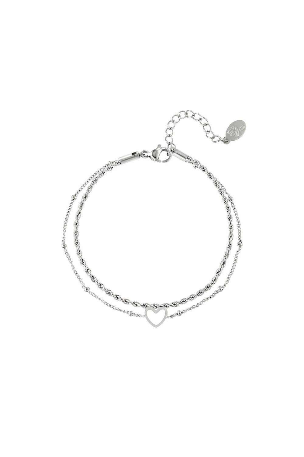 multi-layered stainless steel bracelet