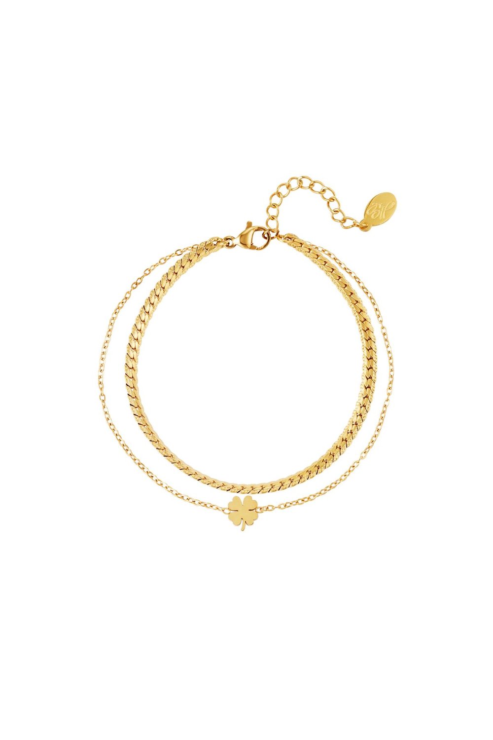 multi-layered stainless steel bracelet