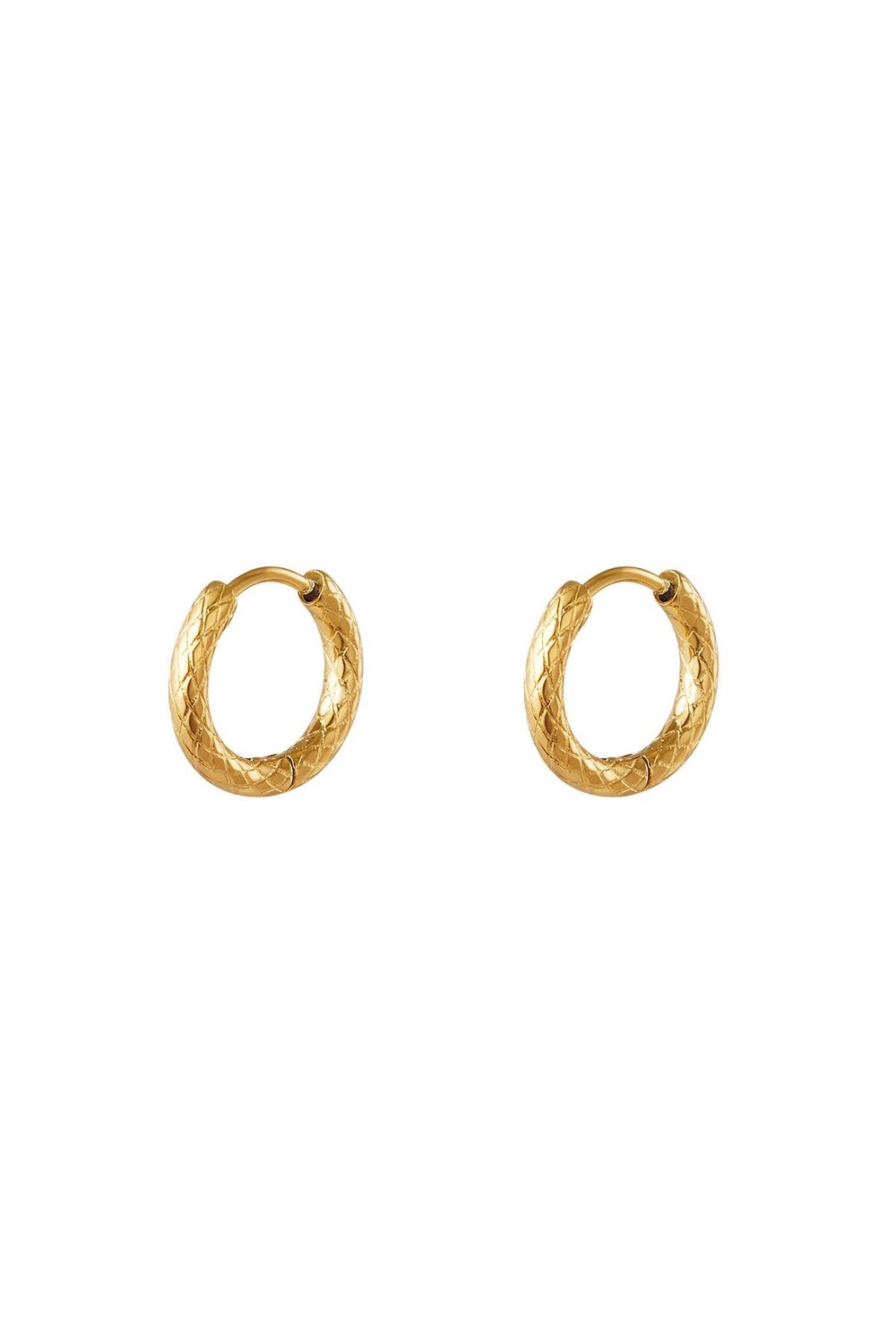 stainless steel hoop earrings  (Pack with plastic bag) 
