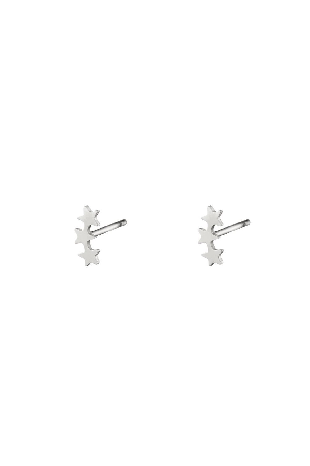 stainless steel earstuds three stars