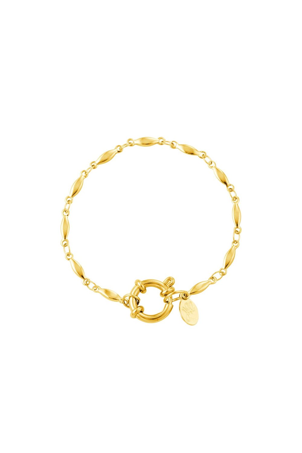 Bracelet oval chain Gold Color Stainless Steel