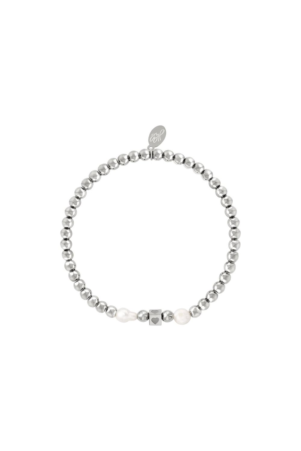 Armbandperlen mit Perlen Goldfarbe Edelstahl 