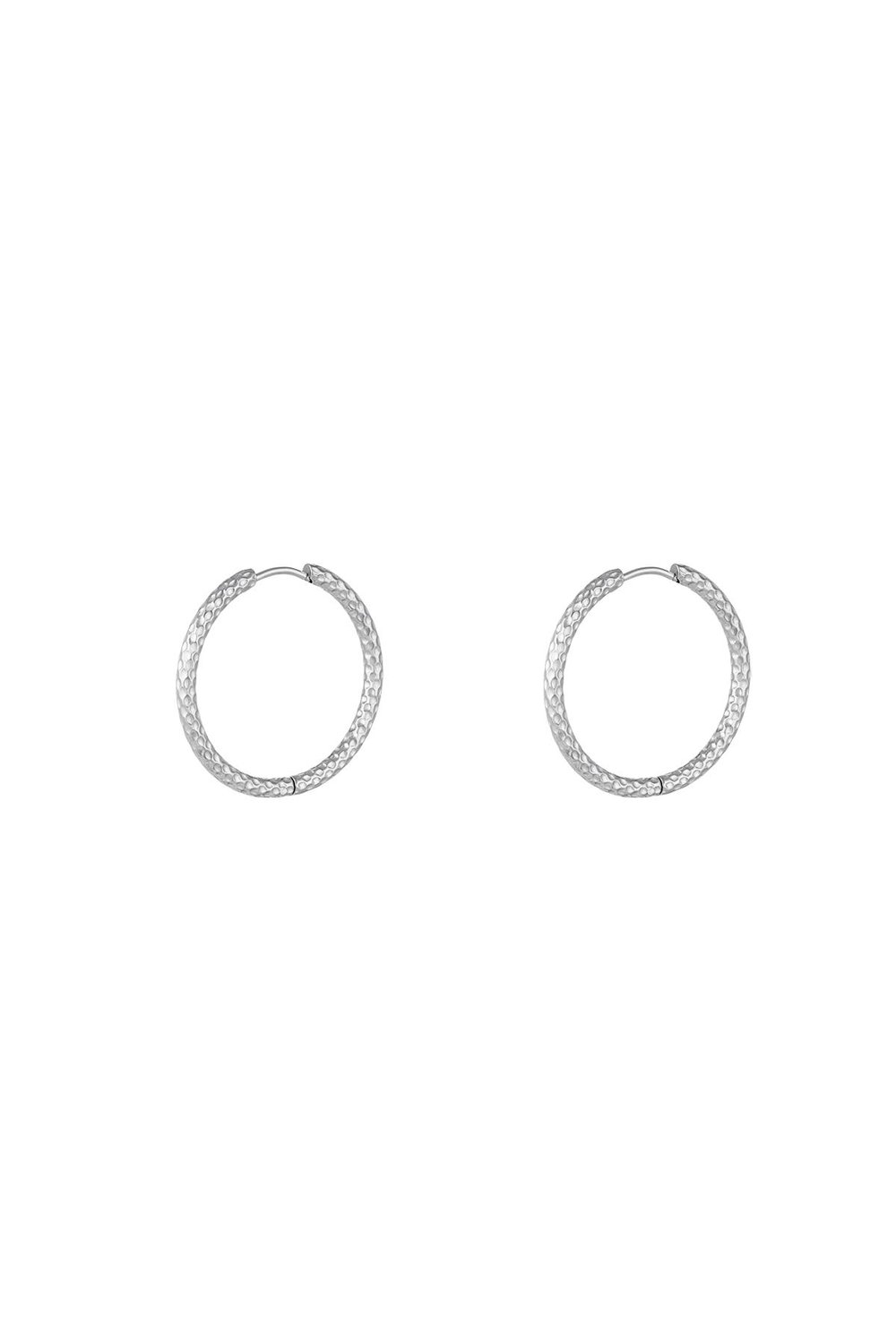 Earrings with pattern small Gold Color Stainless Steel 