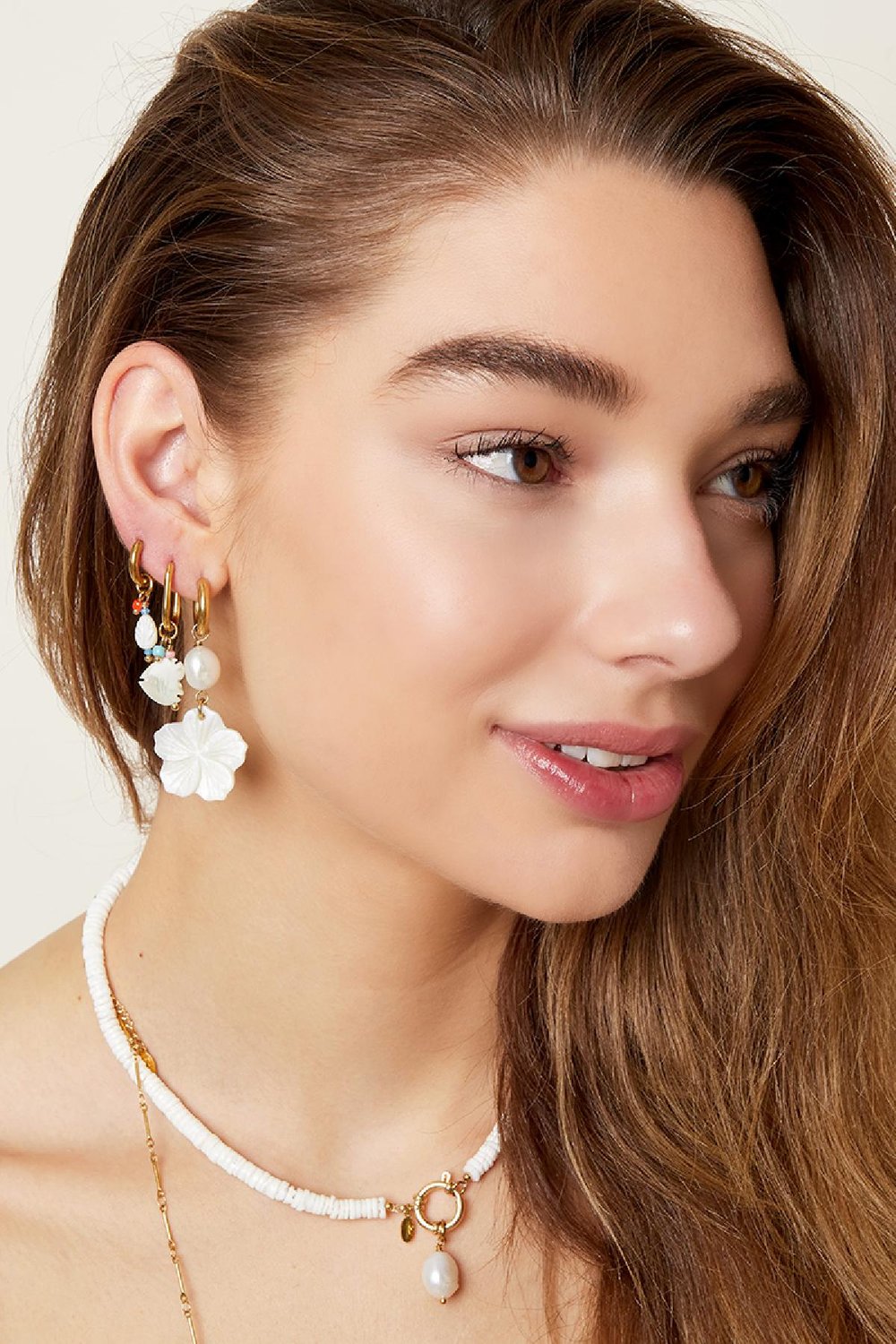 Flower earrings - Beach collection Gold Color Stainless Steel h5Picture2