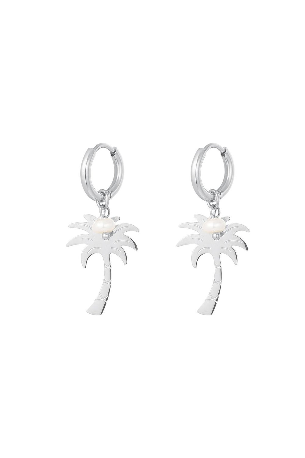 Palm tree earrings - Beach collection Gold Color Stainless Steel