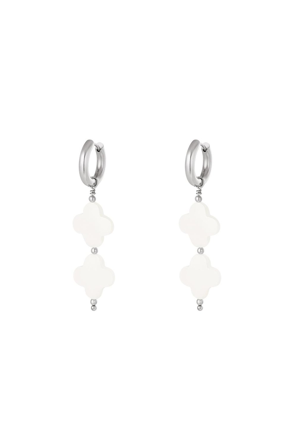 Boucles d'oreilles coquillages trèfles Acier inoxydable