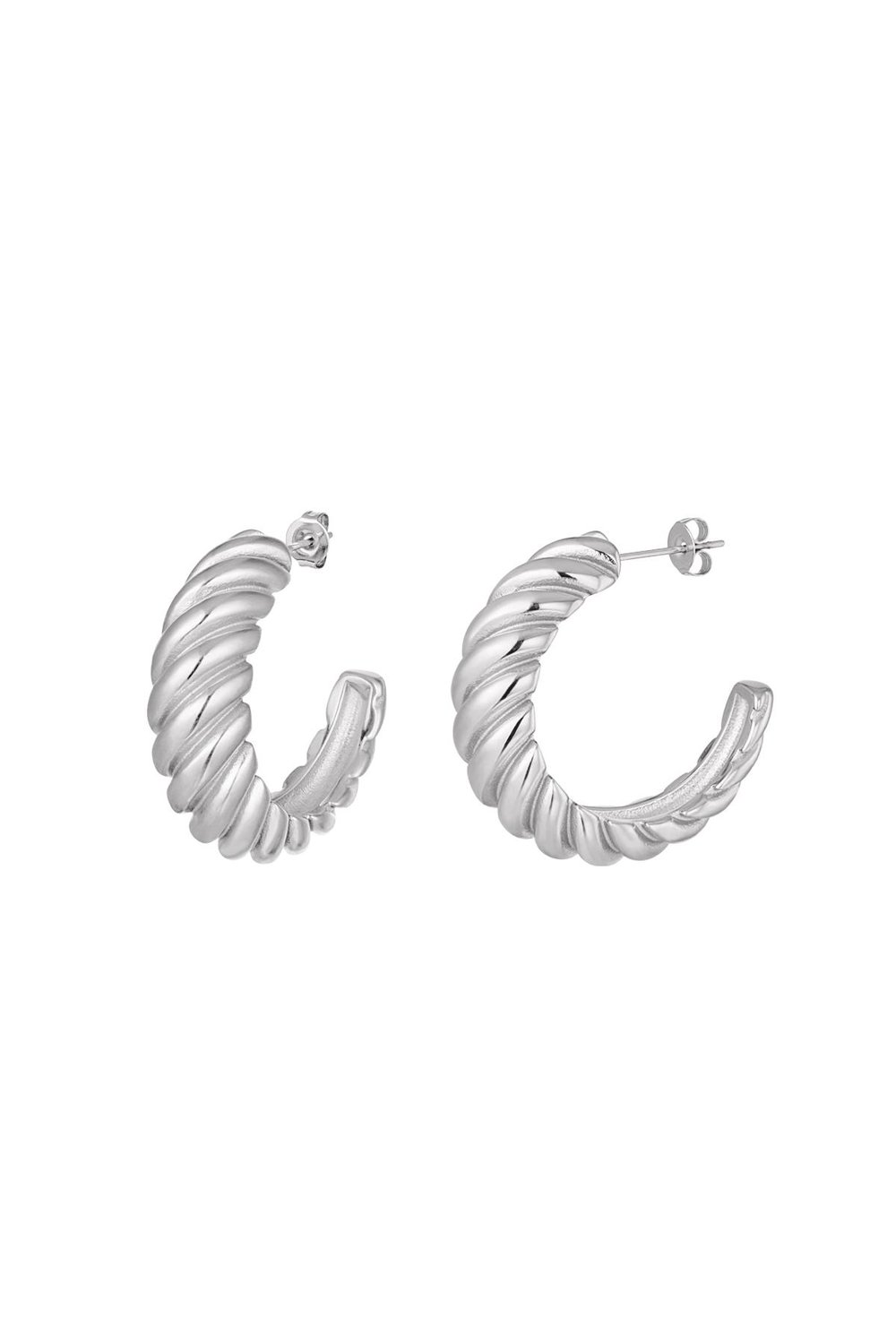 Boucles d'oreilles baguette Argenté Acier inoxydable 