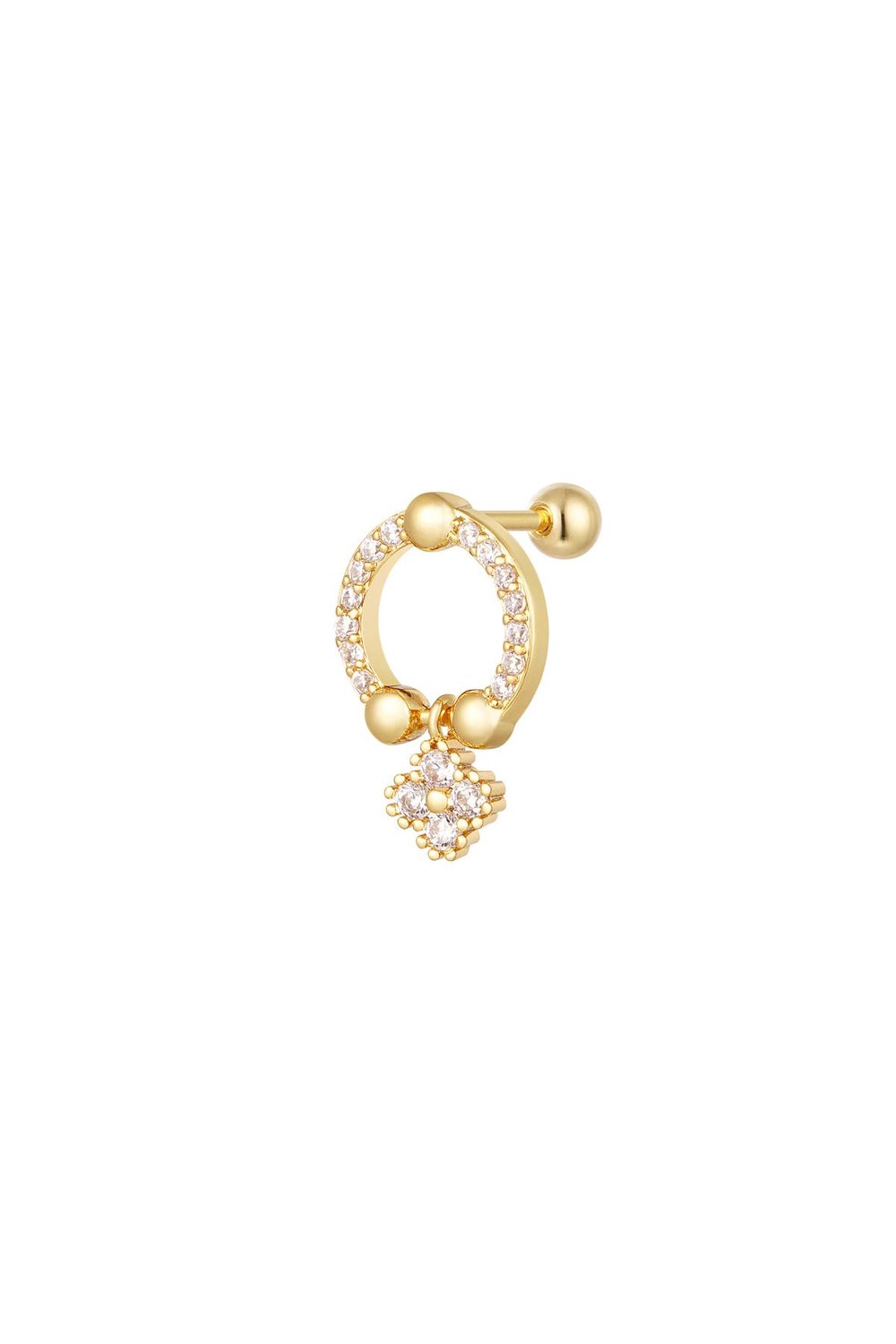 Piercing ring - Sparkle collection Gold Color Copper 