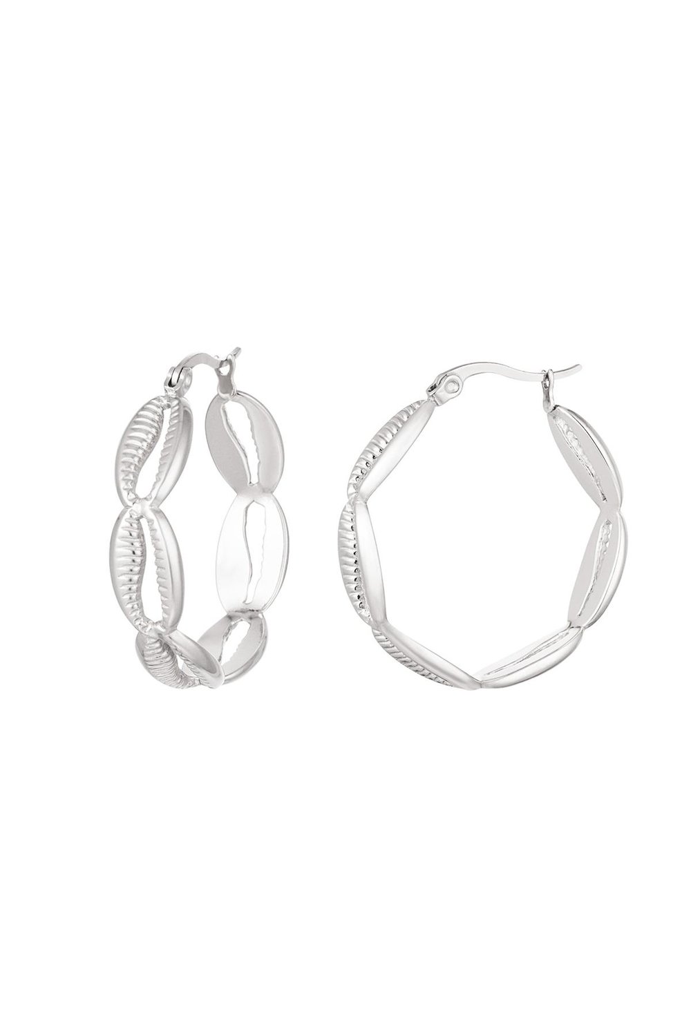 Earrings shell look Gold Color Stainless Steel 