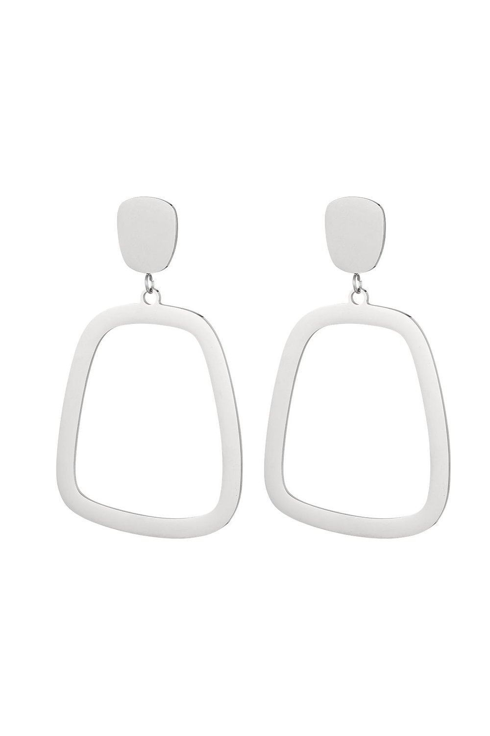 Hanging earrings chic Gold Color Stainless Steel