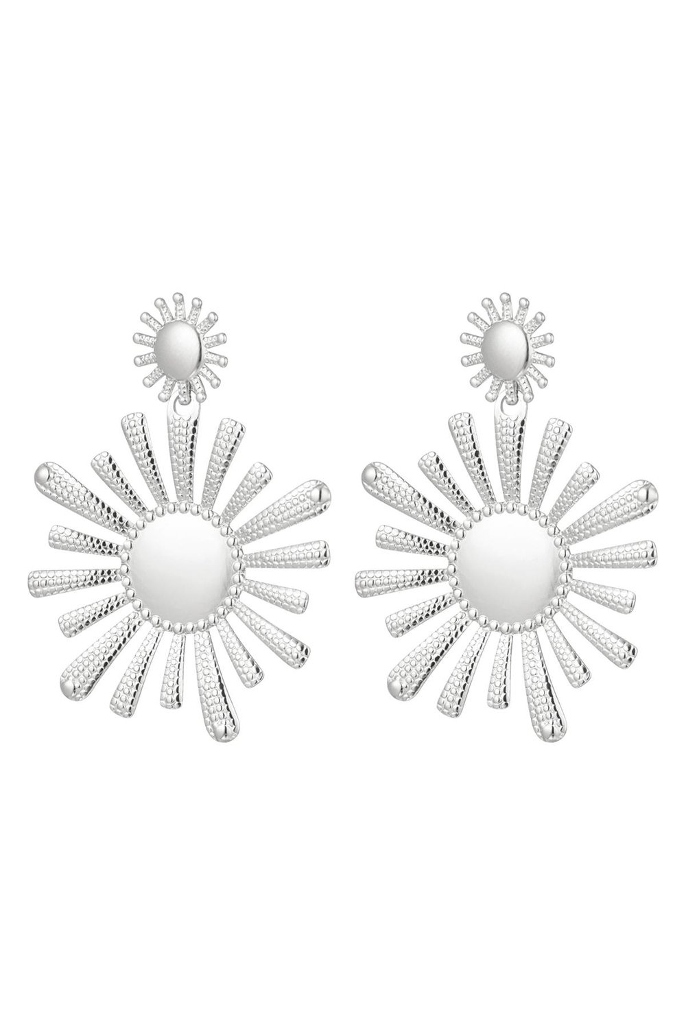 earrings stainless steel flowers  