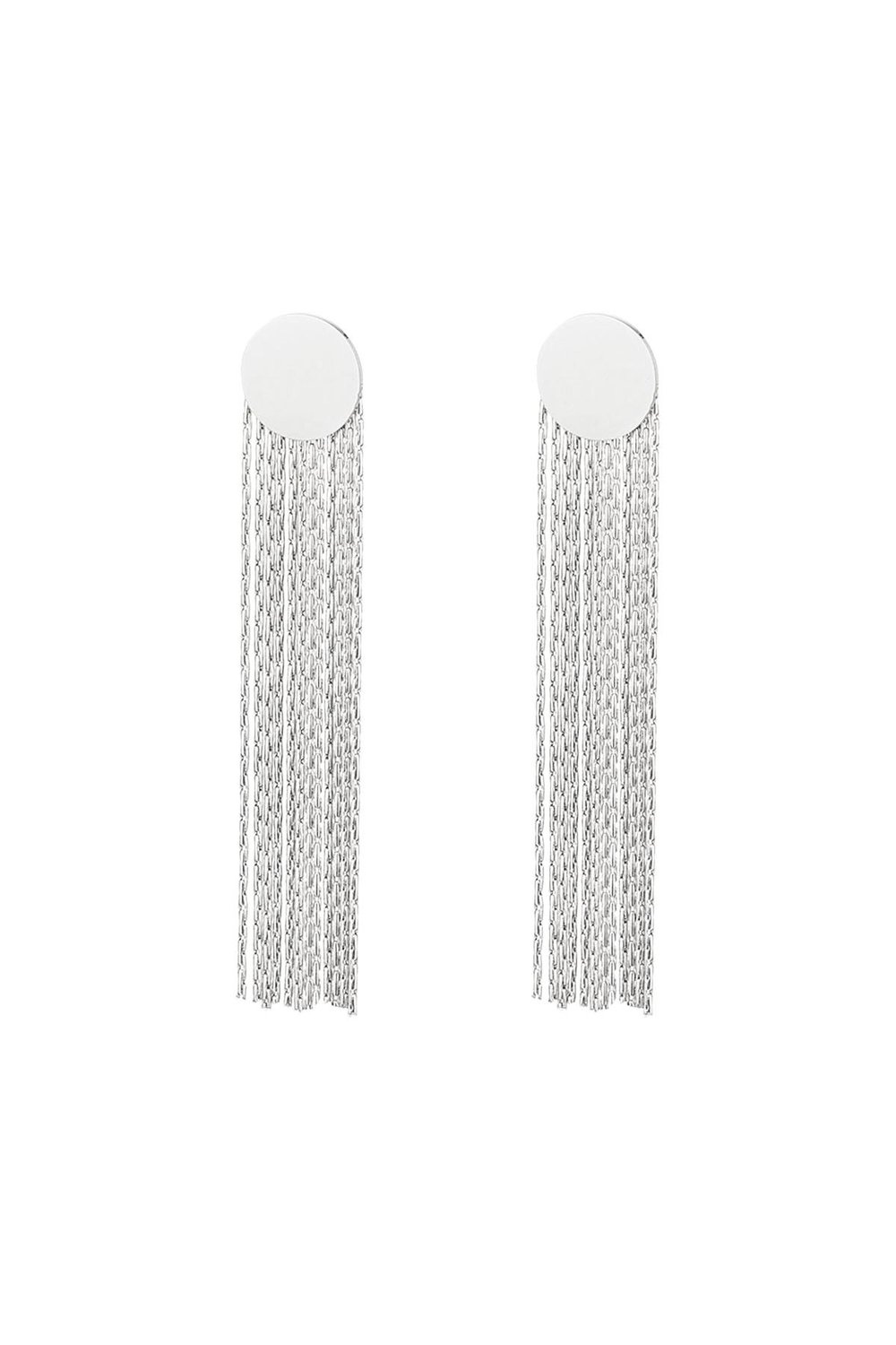 Statement-Ohrringe rund Silber Edelstahl 