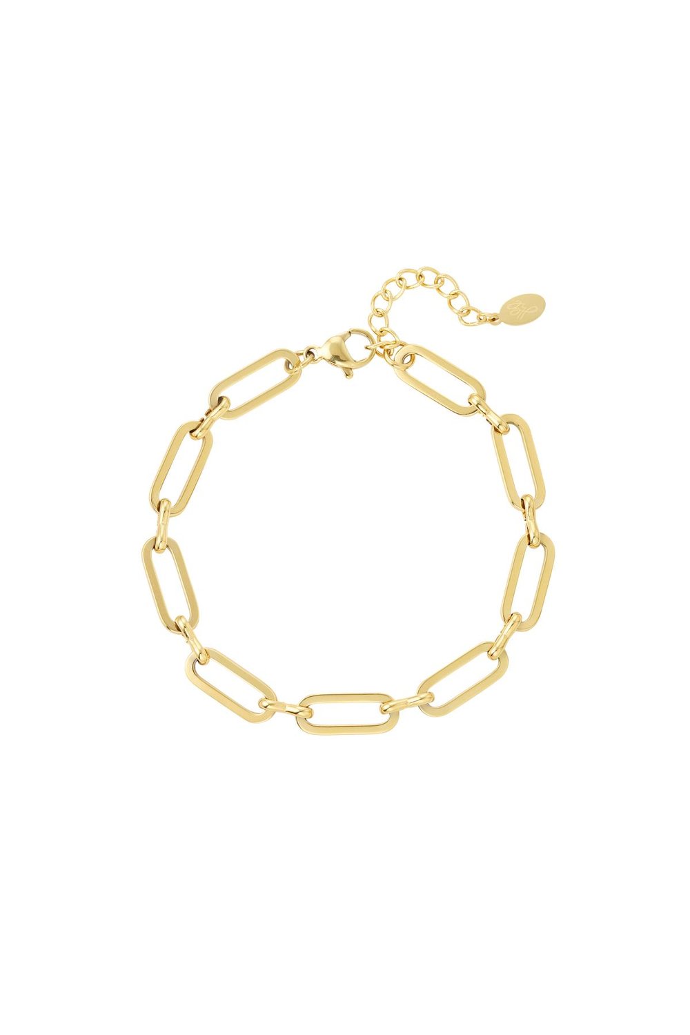 Link bracelet basic Gold Color Stainless Steel 
