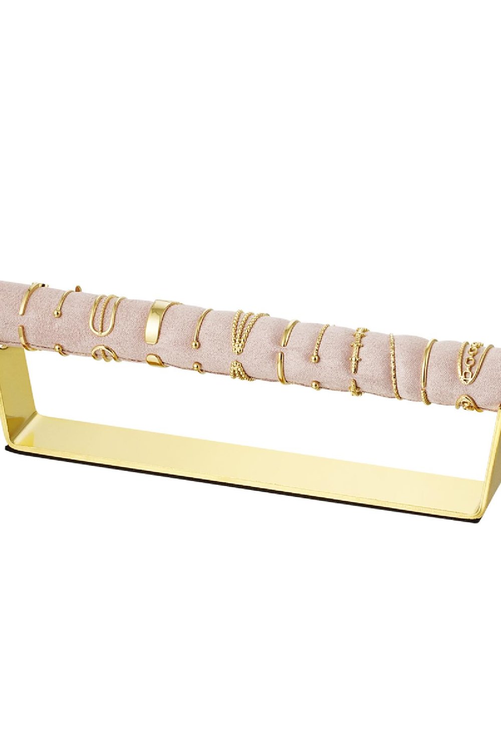 Anillo expositor set elegante rosa Color dorado Acero inoxidable One size Imagen2