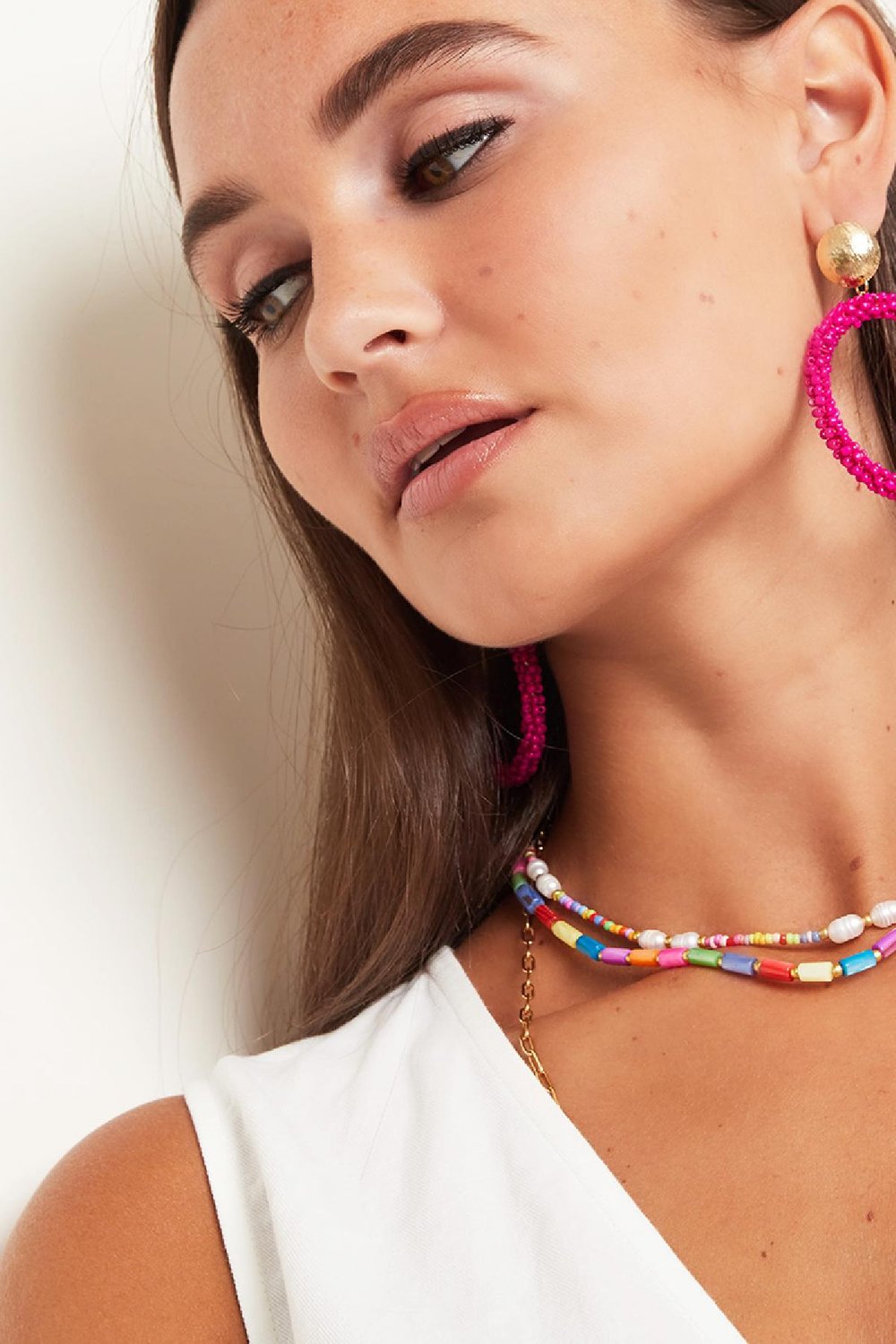 Bunte Halskette - Regenbogenkollektion Multi Schale h5Bild2