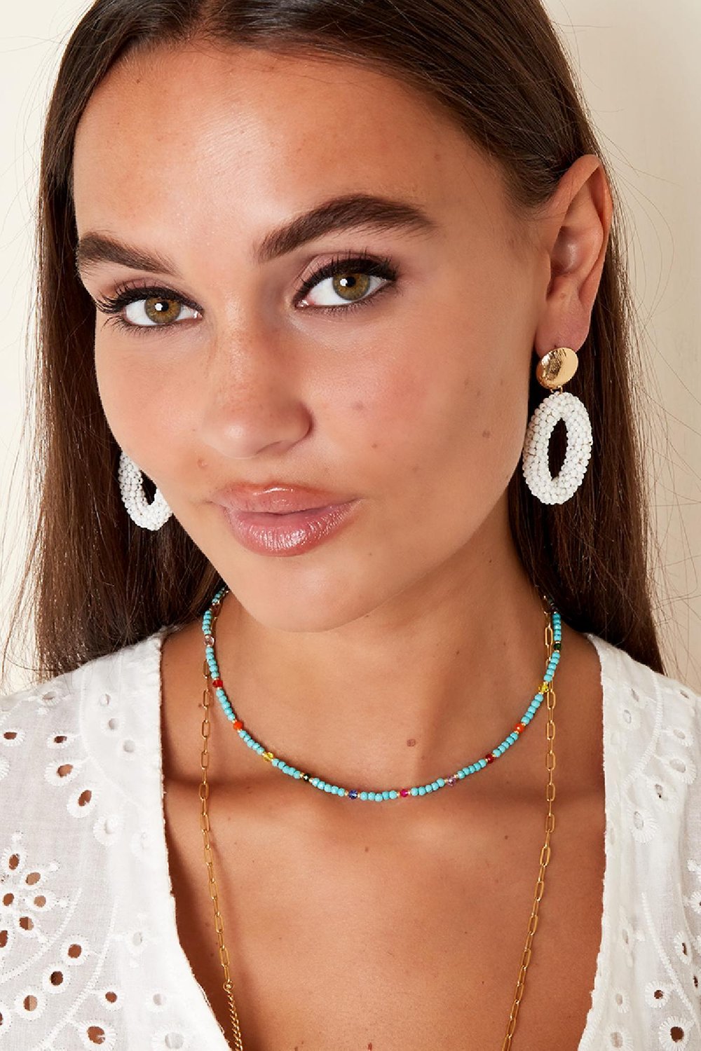 Blue Lagoon Halskette - Rainbow-Kollektion Türkis Edelstahl h5Bild2