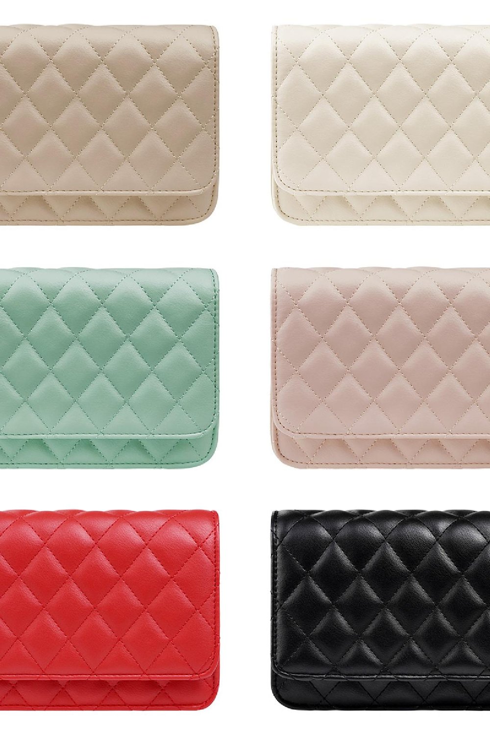 Sac porté épaule matelassé Vert Polyuréthane h5Image4