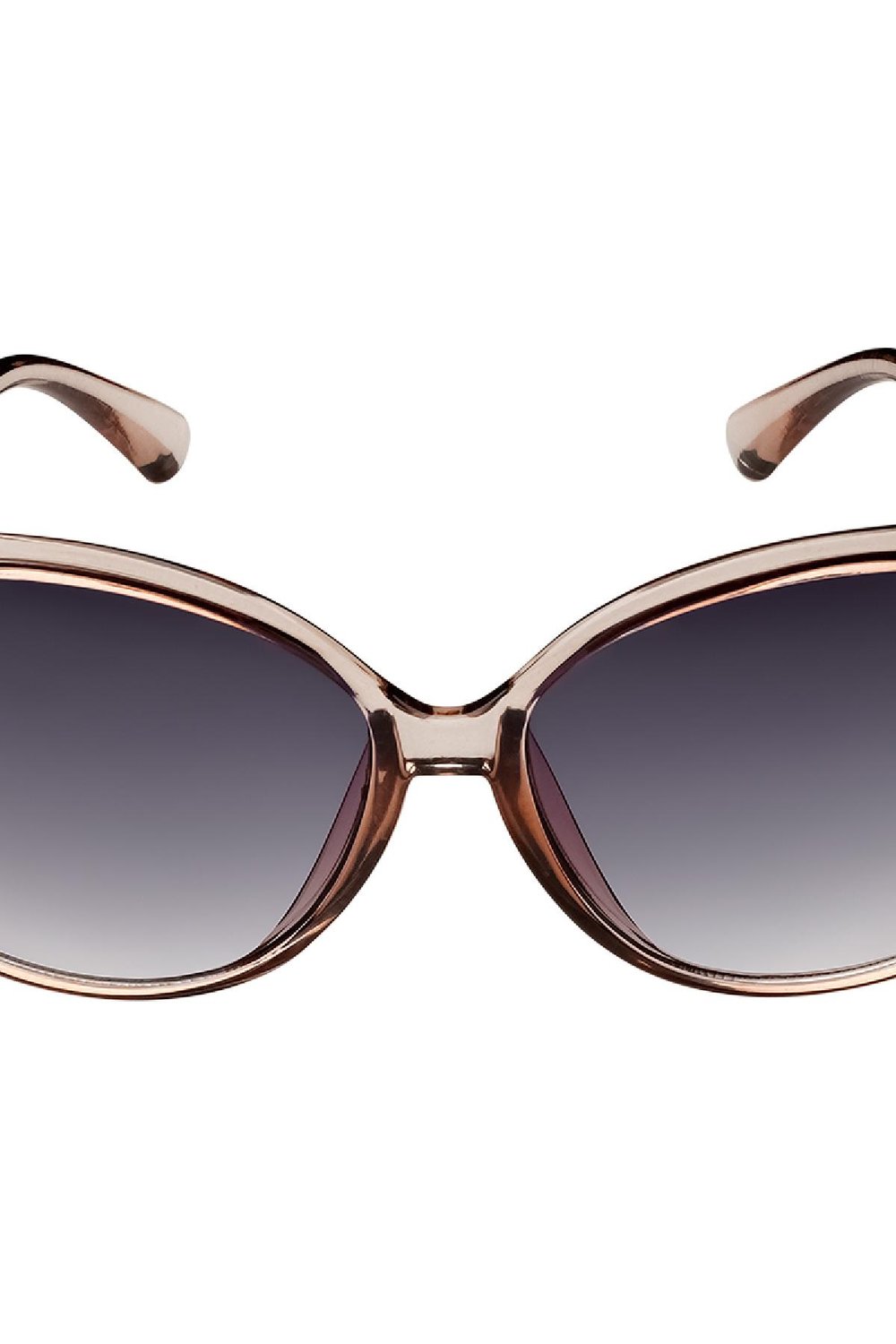 Grote zonnebril subtiele print Grijs Plastic One size h5Afbeelding3