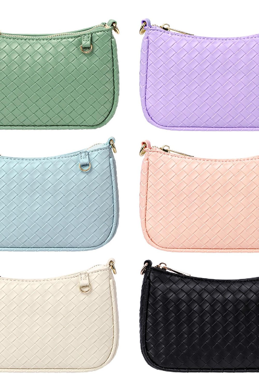 PU Umhängetasche Geflochtene Bescheidenheit Lila Polyurethan h5Bild5