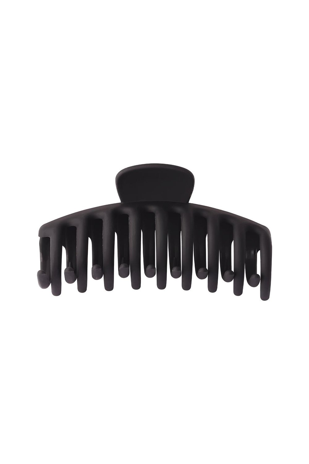 Große Haarspange mattes Finish Schwarz Kunststoff