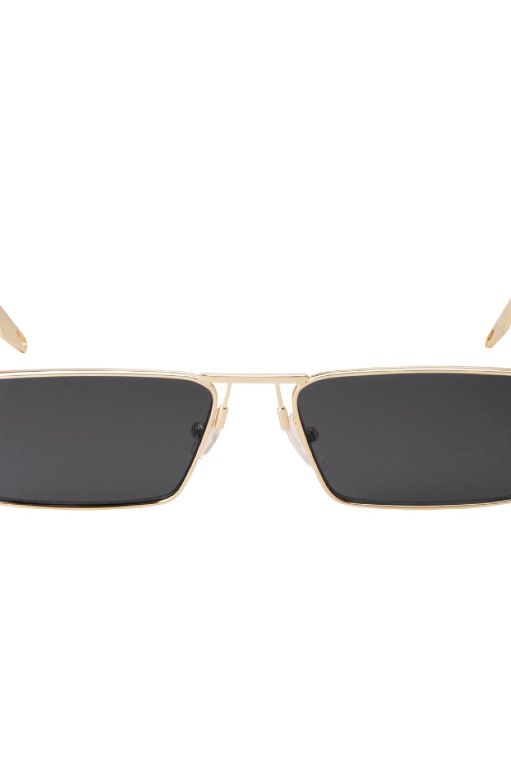 Gafas de sol cuadradas vibraciones retro Gris y Color dorado Metal One size h5Imagen4