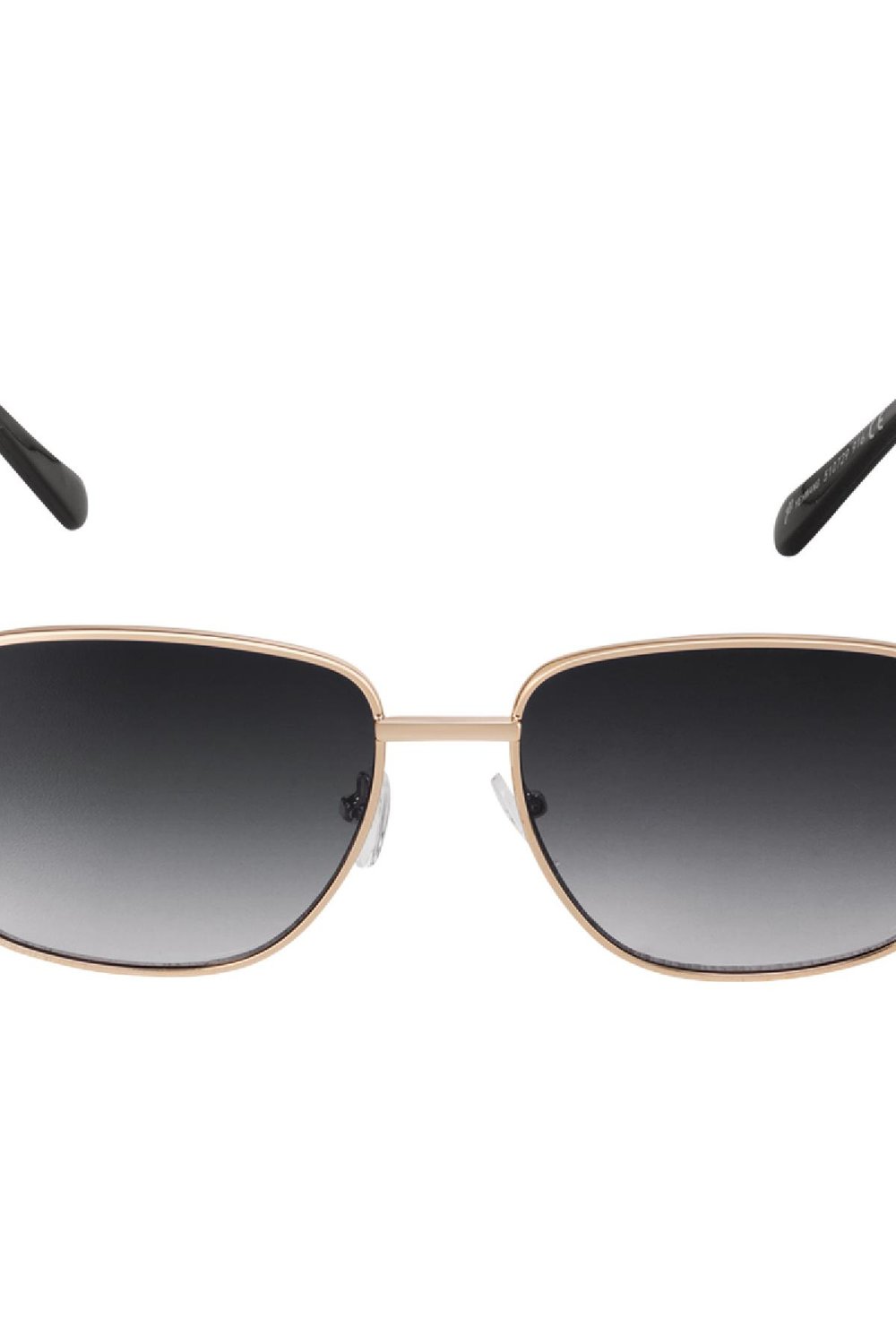 Sonnenbrille in dunklen Tönen Grau & Goldfarbe Metall h5Bild2