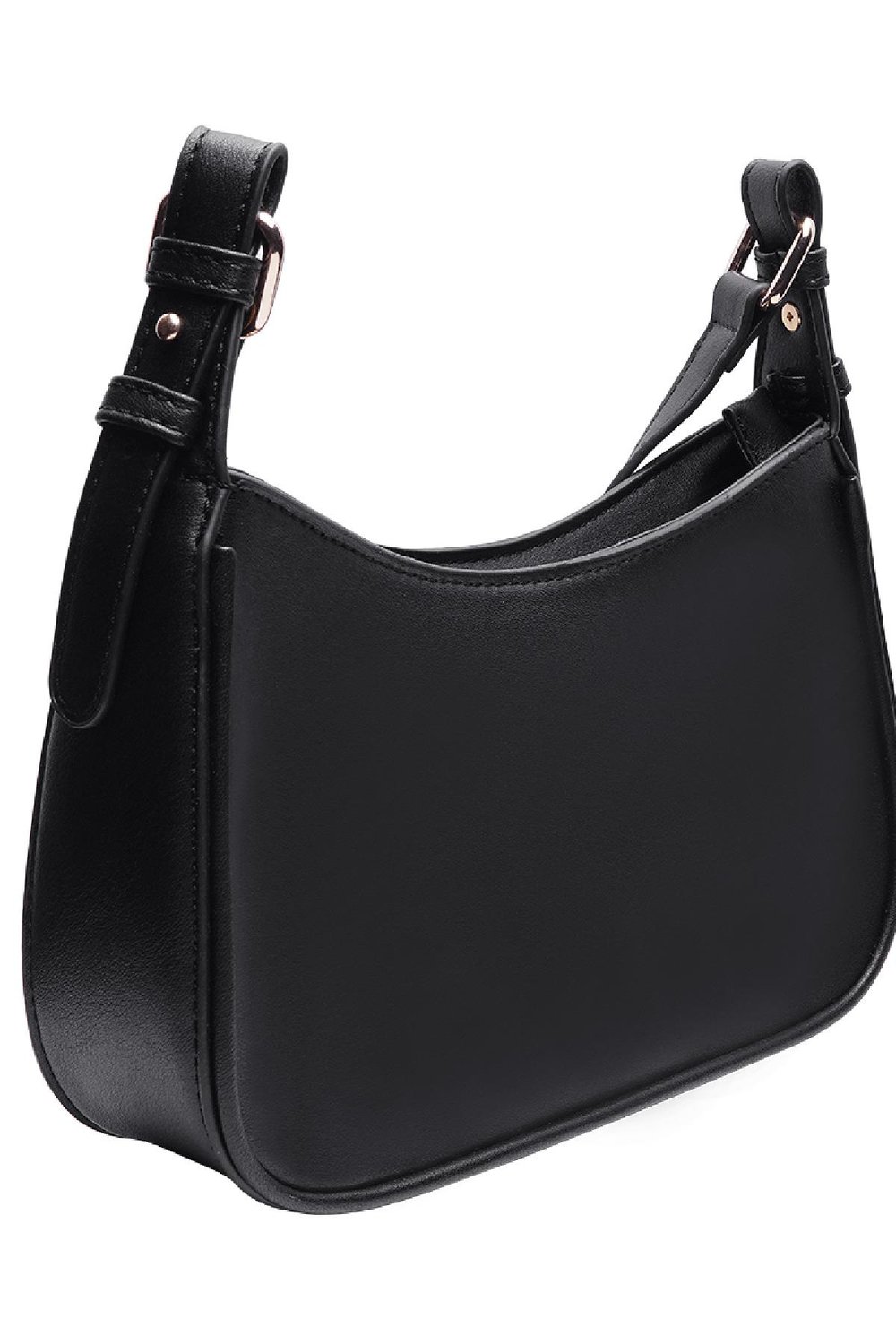 PU-Leder Umhängetasche feminin Schwarz Polyurethan h5Bild2