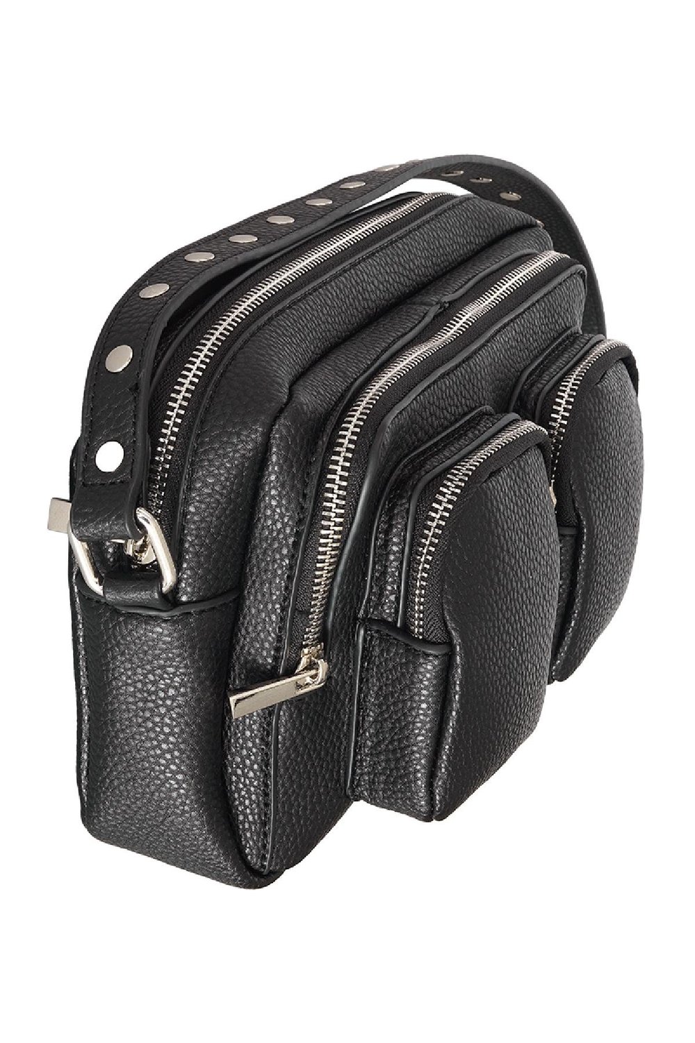 Umhängetasche aus PU-Leder Schwarz Polyurethan h5Bild2