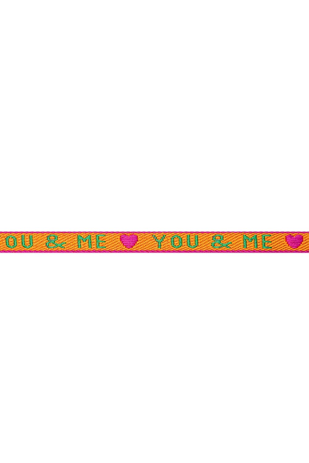 Cinturino a bracciale “Io e te” Red Polyester Immagine3