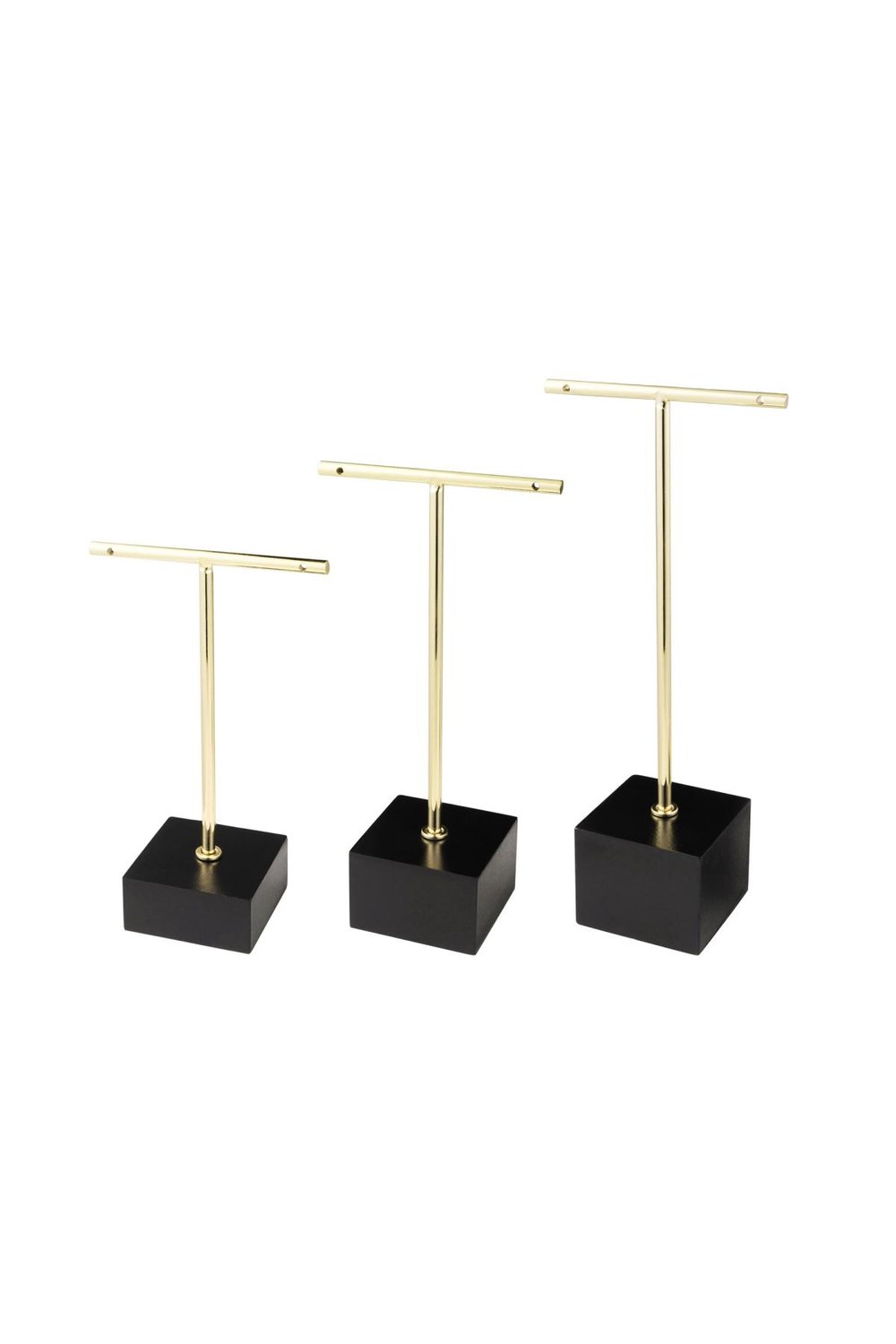 Küpe T şeklini gösterir Black & Gold Wood 