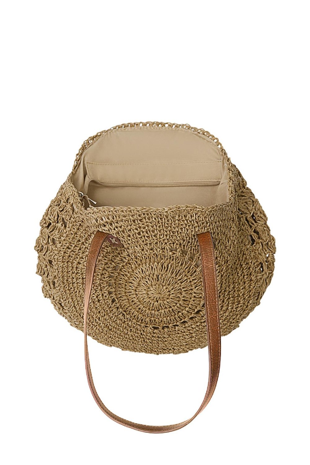 Patrón de bolso redondo - Papel beige Imagen2