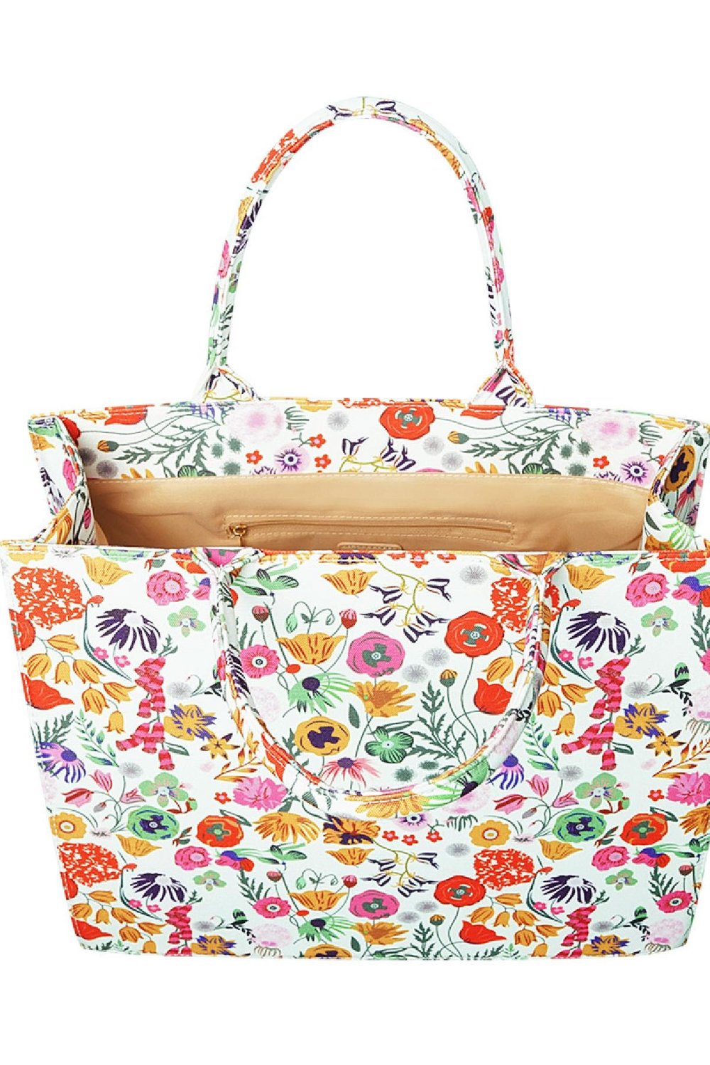 Shopper bloemenprint Multi Polyester Afbeelding3