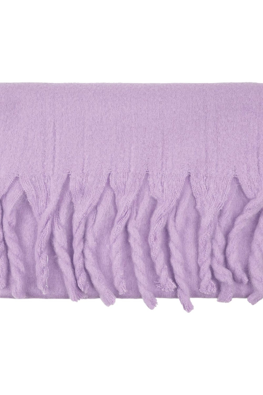 Winter scarf solid color Purple Polyester Picture4