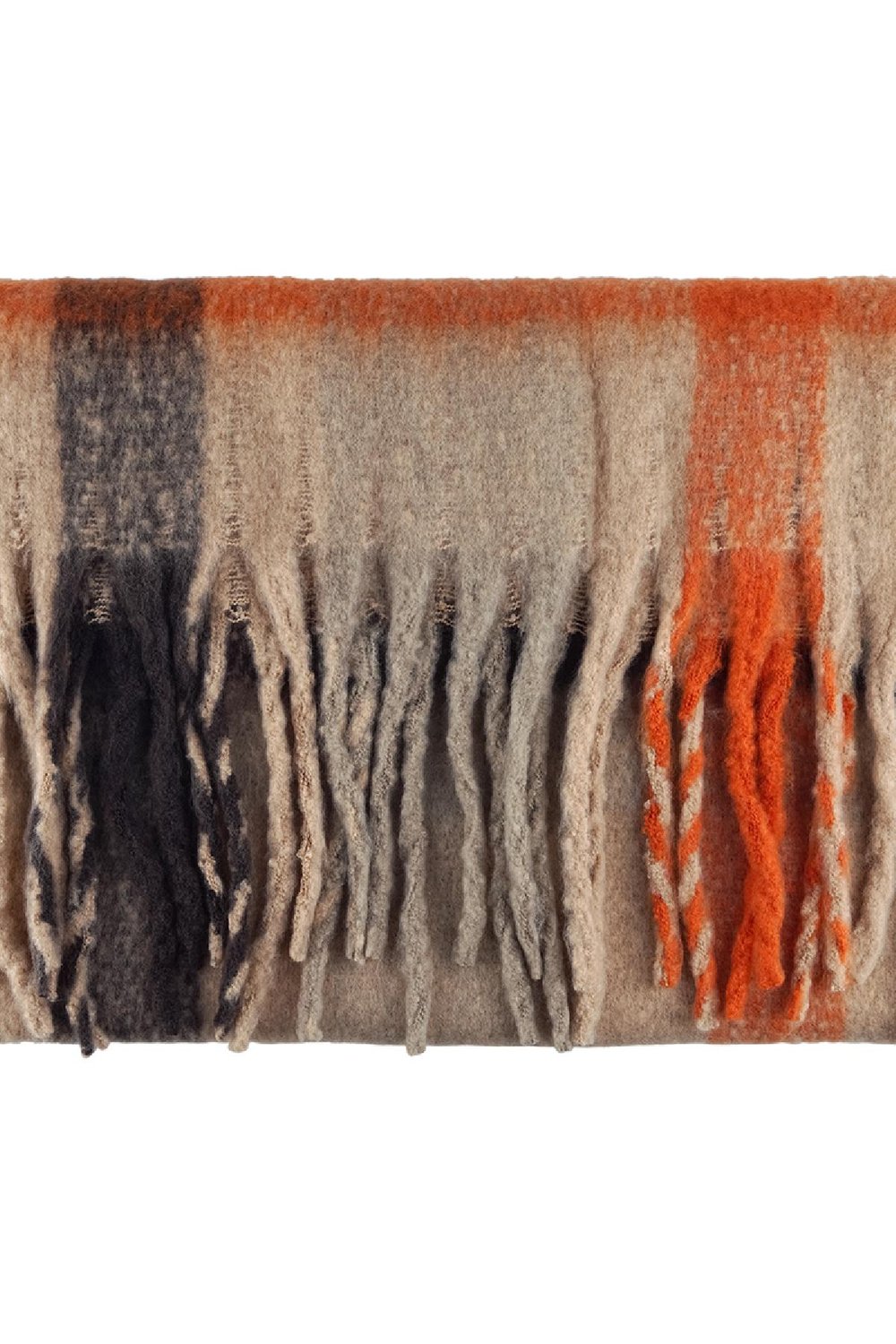 Geruite sjaal franje Groen Polyester Afbeelding7