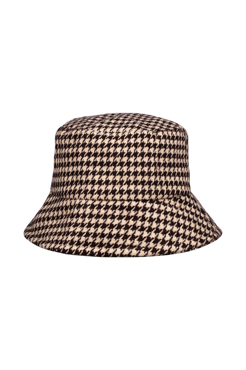 Bucket hat checkered Black & White Polyester