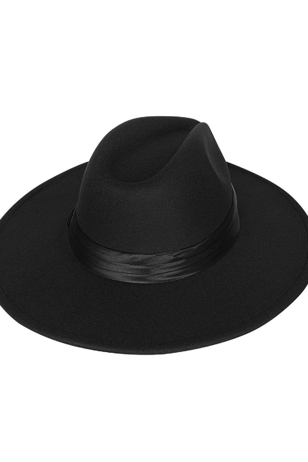 Fedora-Hut mit Schleife Schwarz Polyester Bild5