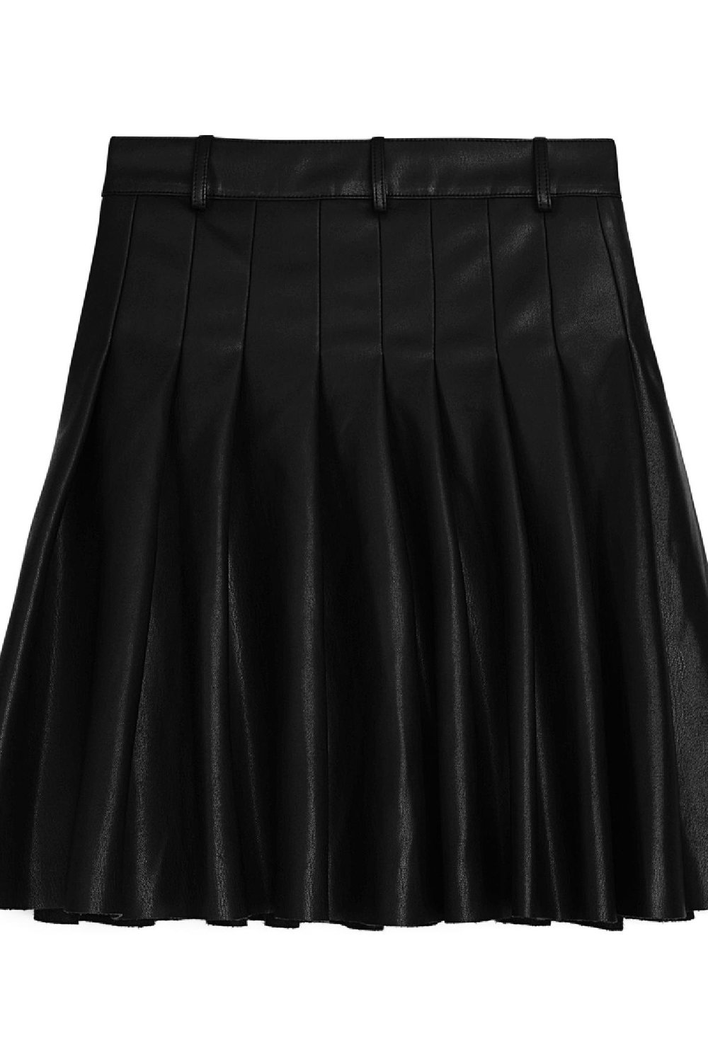 Jupe en PU à plis Noir S Image5