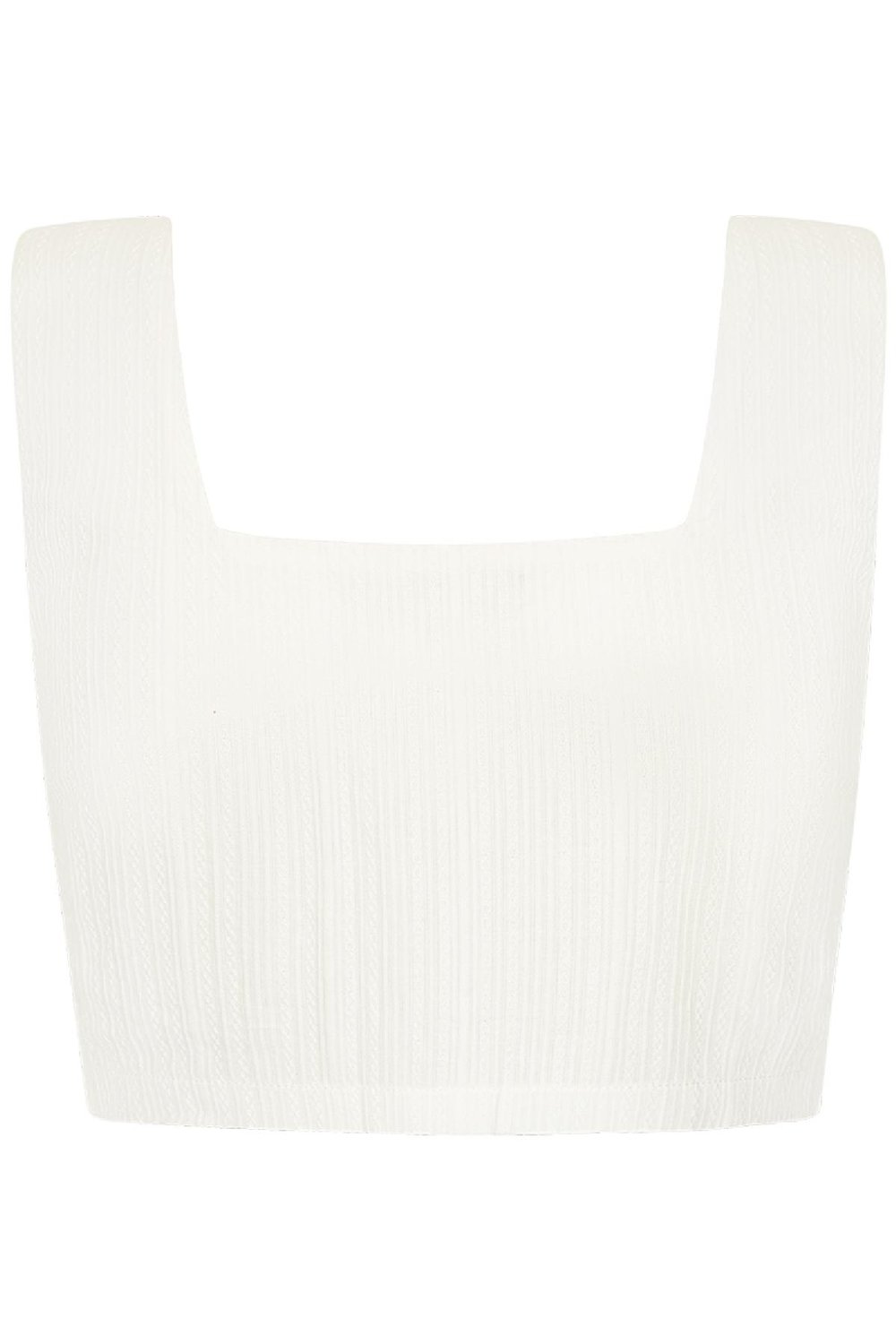 Crop-Top-Knotendetail – weiß S Bild5