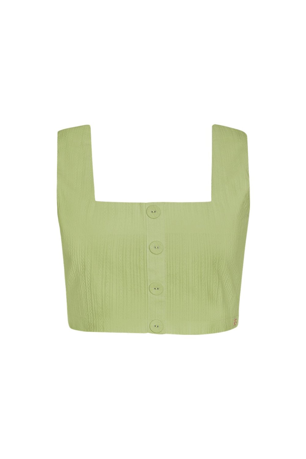 Crop-Top-Knotendetail – weiß S 