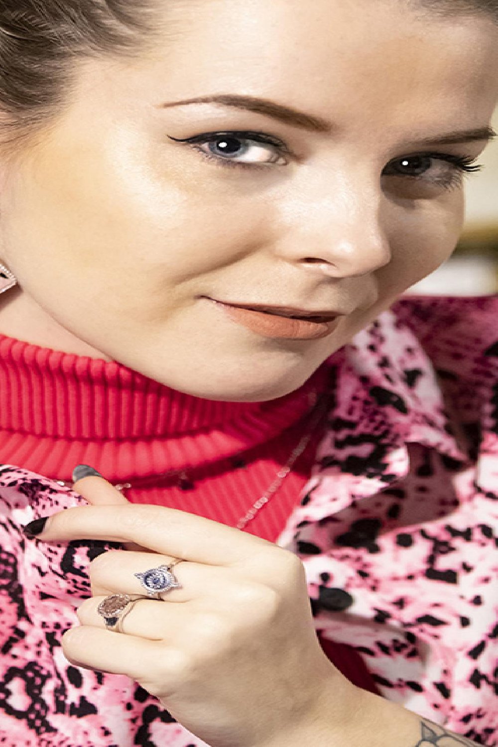 Earrings Fur My Love Baby pink Alliage Image2