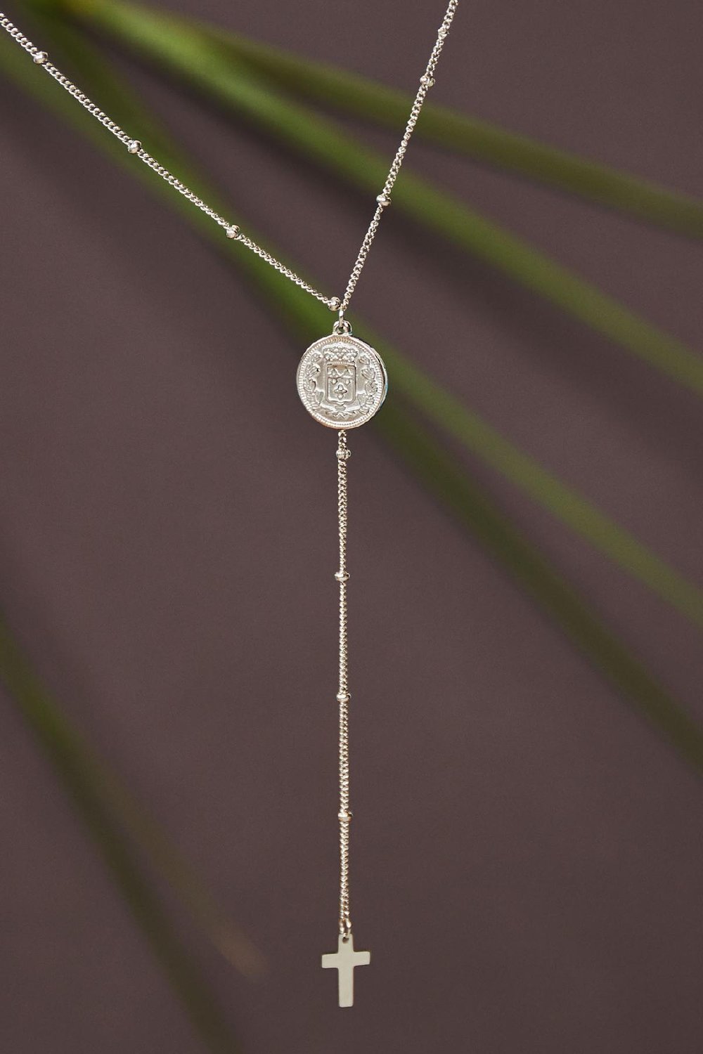 Ketting Religious Coin Zilver Stainless Steel h5Afbeelding5