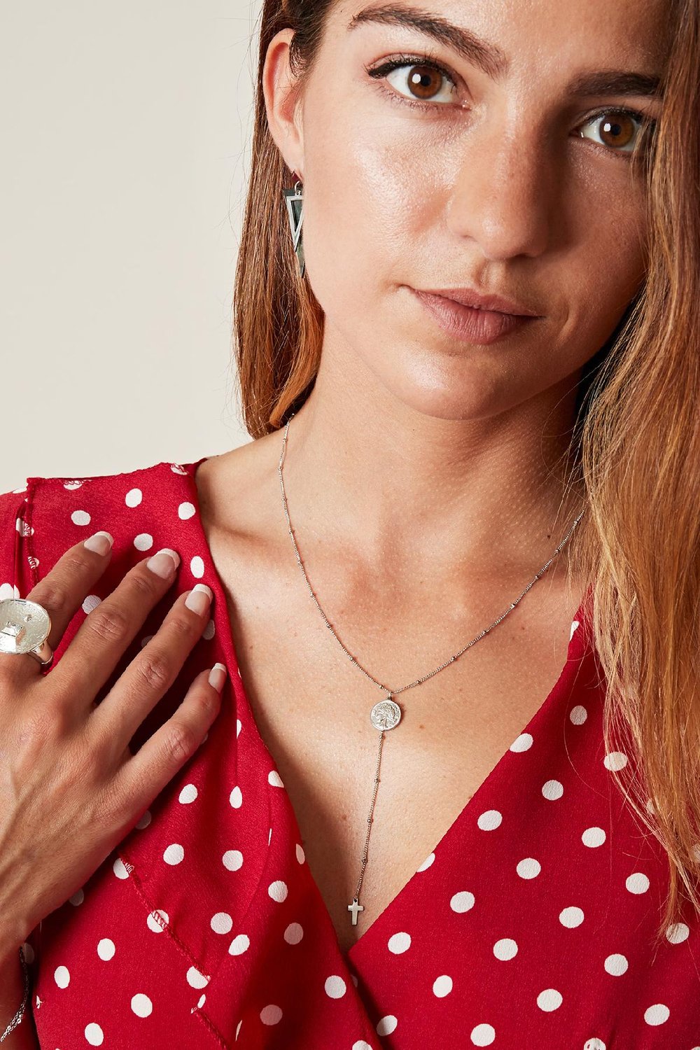 Ketting Religious Coin Zilver Stainless Steel h5Afbeelding2