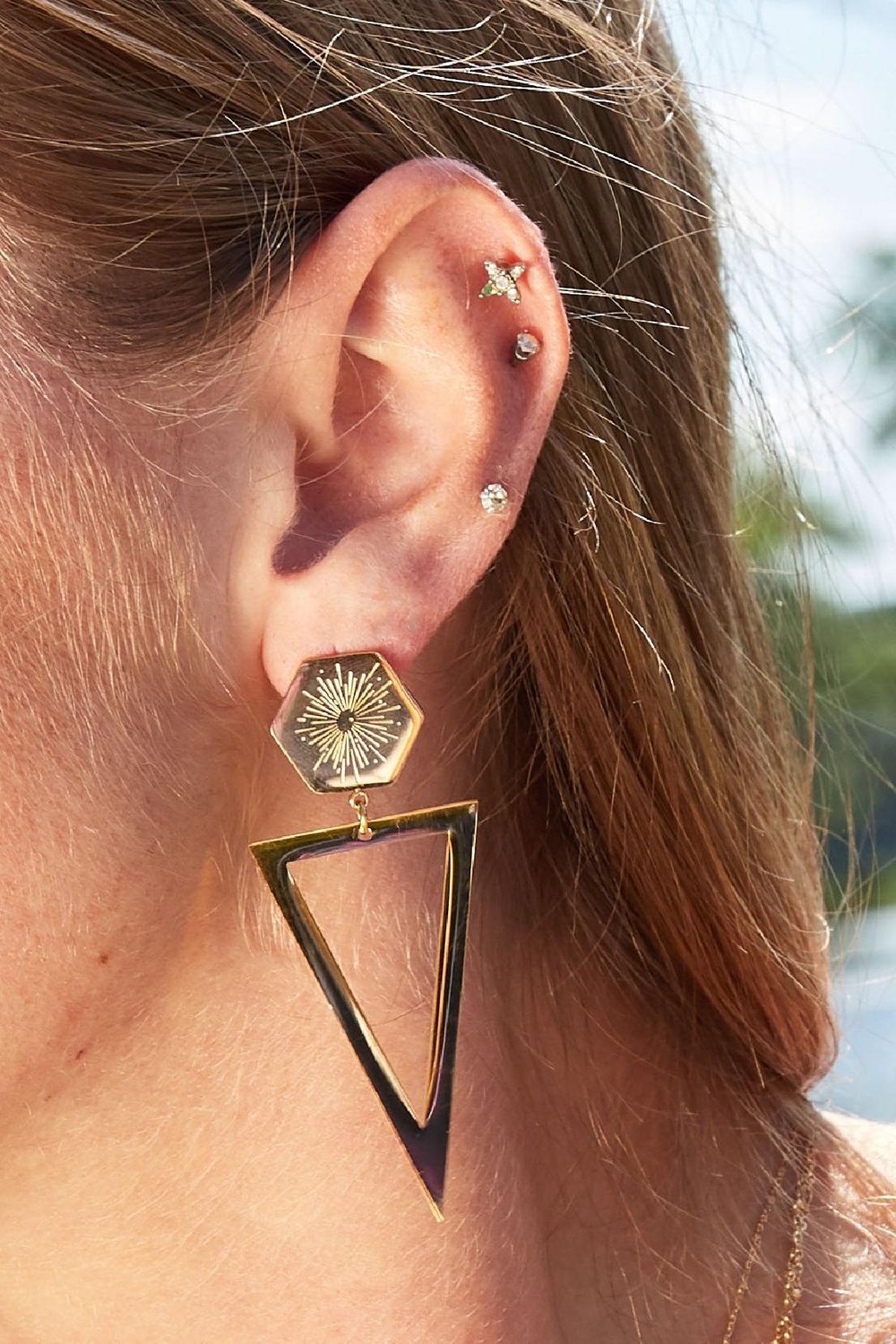 Earrings Fireworks Silver Color Stainless Steel Picture2