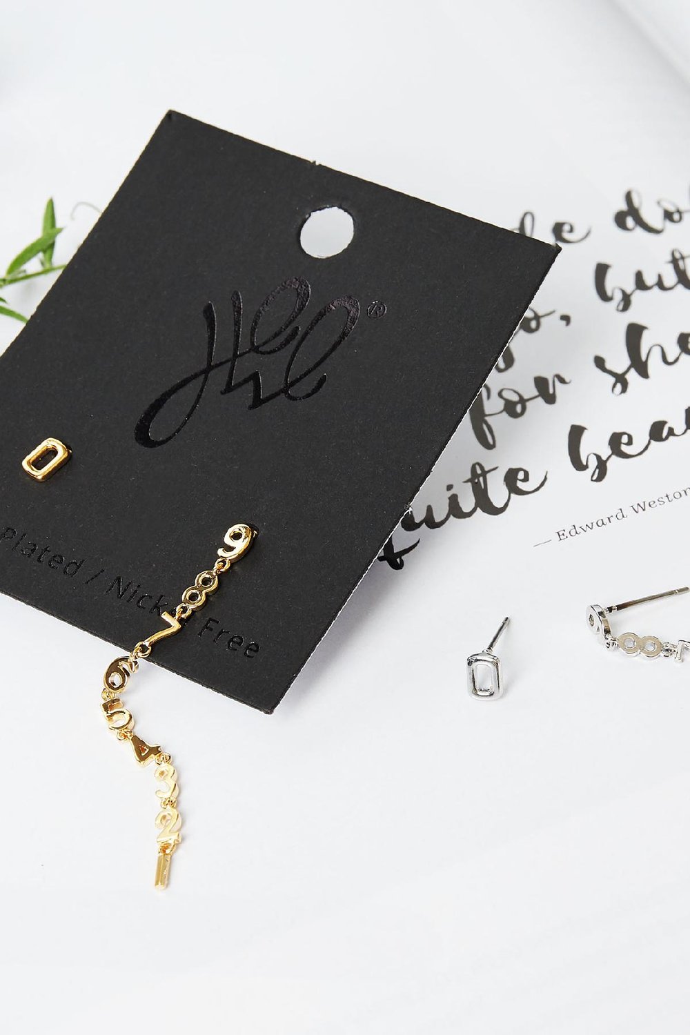 Boucles d'Oreilles What's in a Number Argenté Cuivré Image2