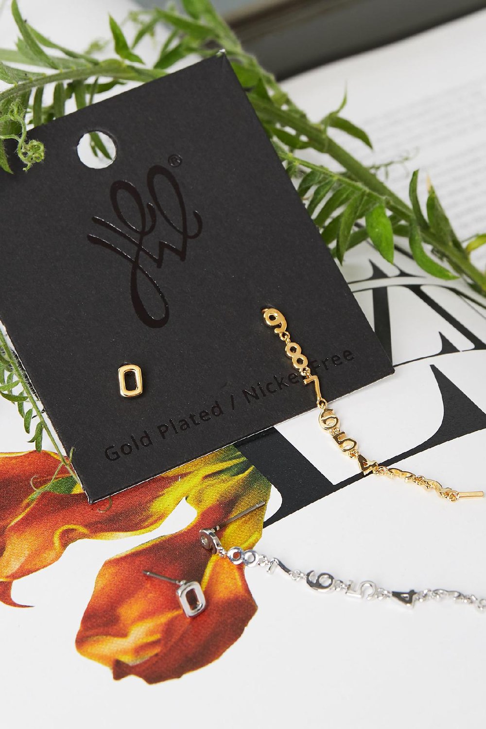 Boucles d'Oreilles What's in a Number Argenté Cuivré Image3